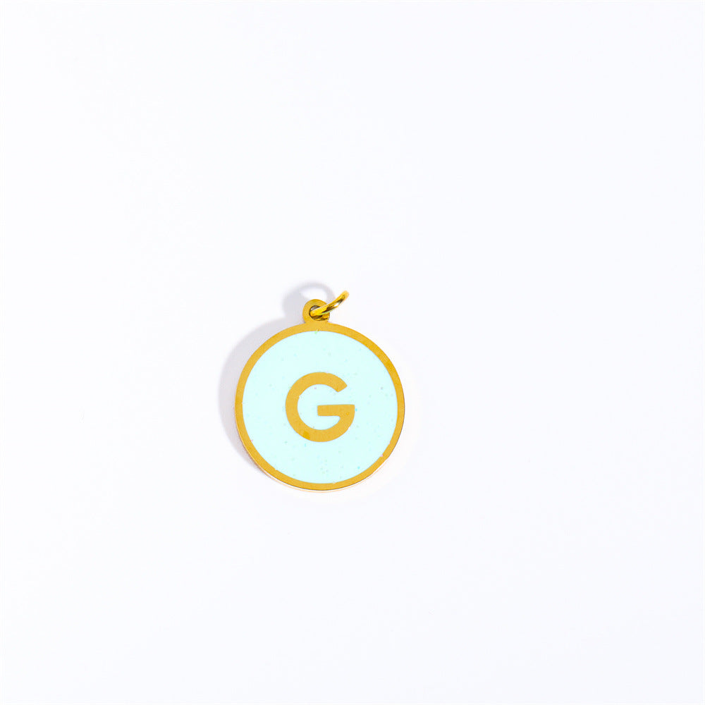 Candy Color 26 Letter Necklace Accessory Pendant Cn0062