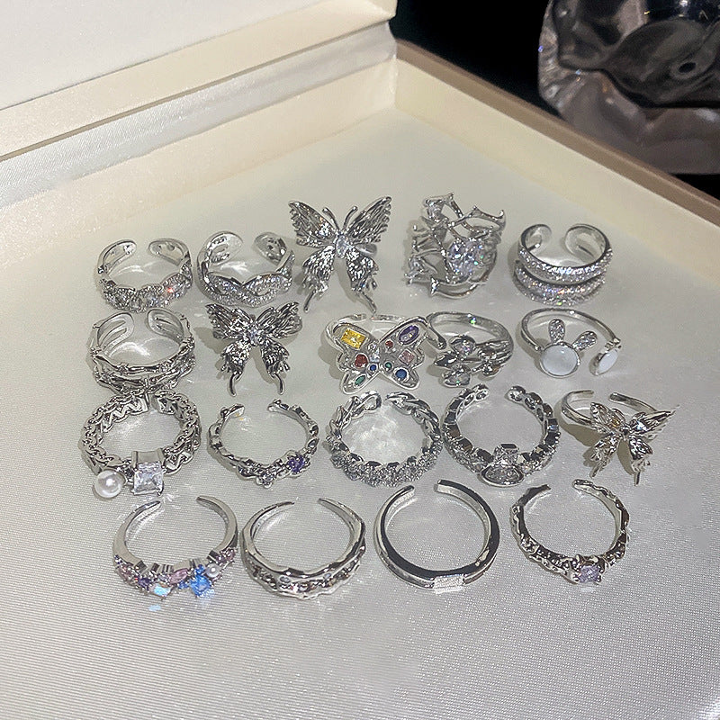 Zircon Wave Dual Layer Open-End Ring Cn0038