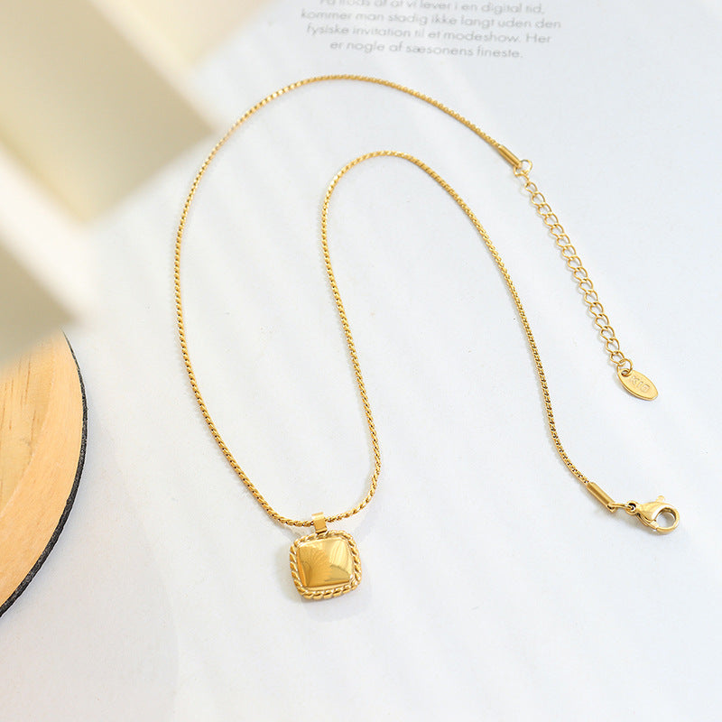 Geometric Square Thread Necklace Cn0268