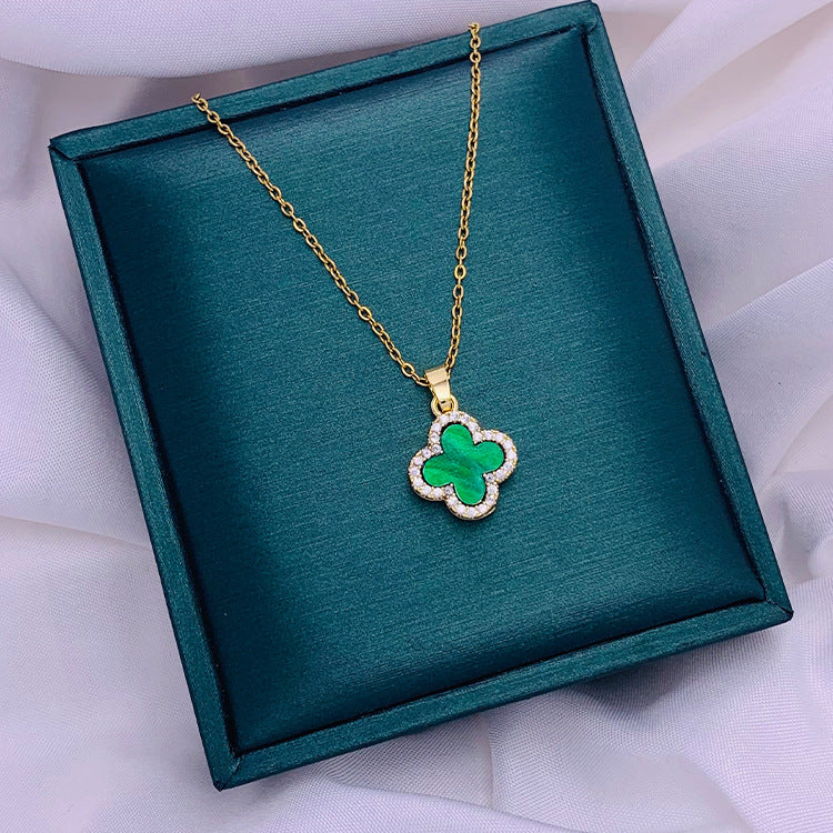 Four-Leaf Clover Necklace Female Temperament Clavicle Chain