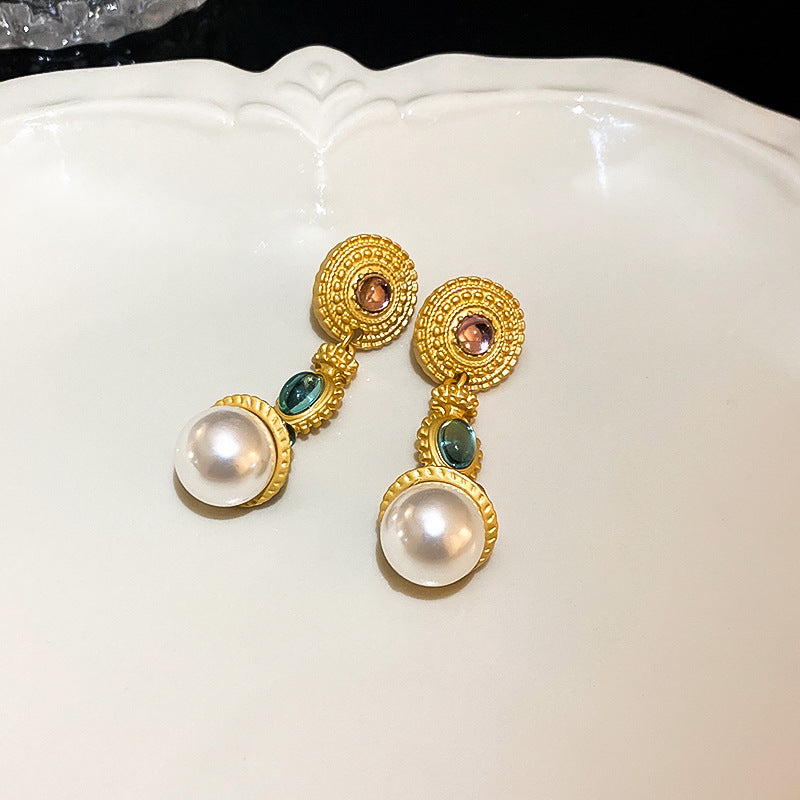 Love Palace Style Retro Stud Earrings Cn0019