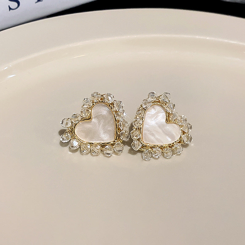 Color Bead Five-Petal Flower Eardrops Cn0055