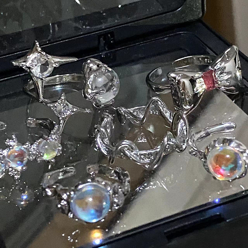 Moonstone Opening Bow Ring CN0001