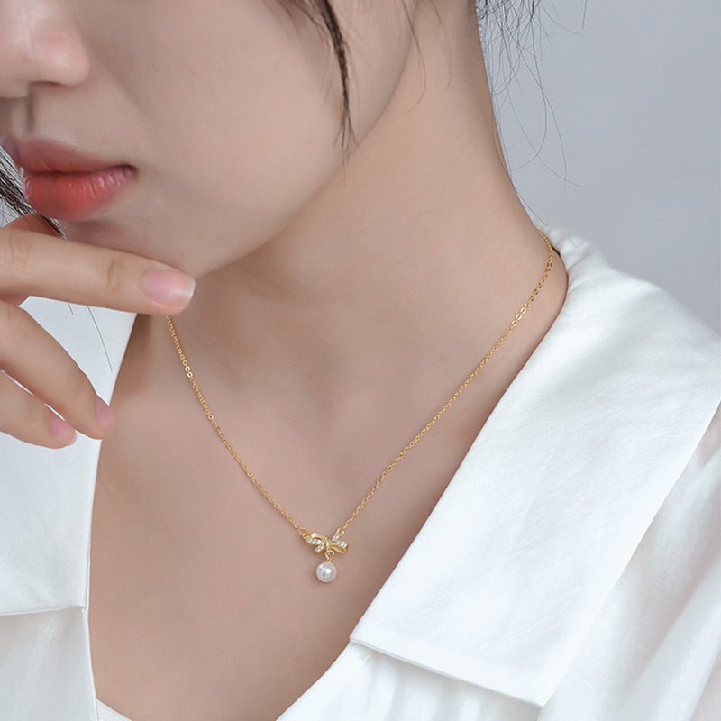 Pendentif arc collier femme chaîne clavicule collier tout match simple