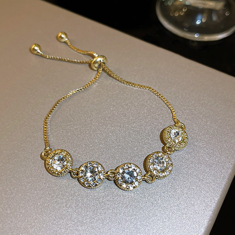 Zircon with Diamond Emerald Bracelet Cn0016