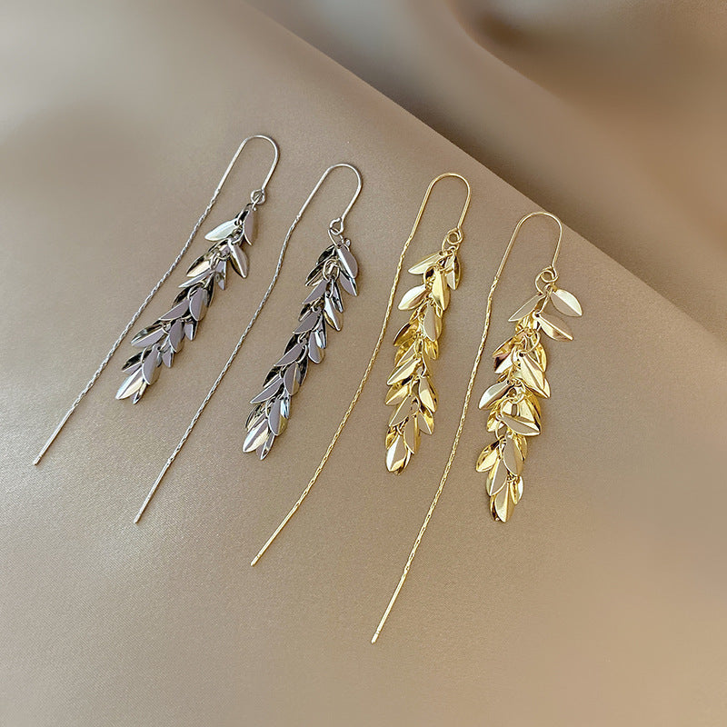 گوشواره آویز گندم منگوله بلند گوشواره زنانه