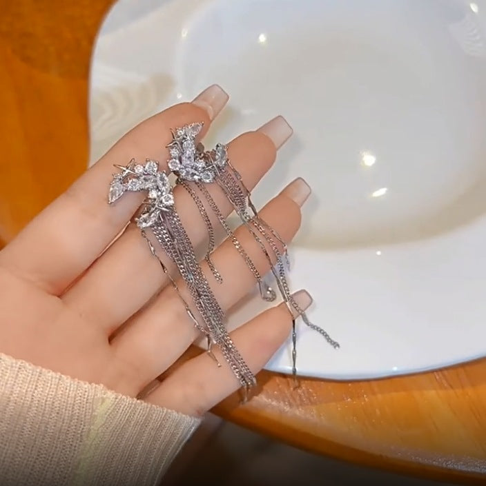 Moon Fall Star River Super Flash Zircon Ear Clip