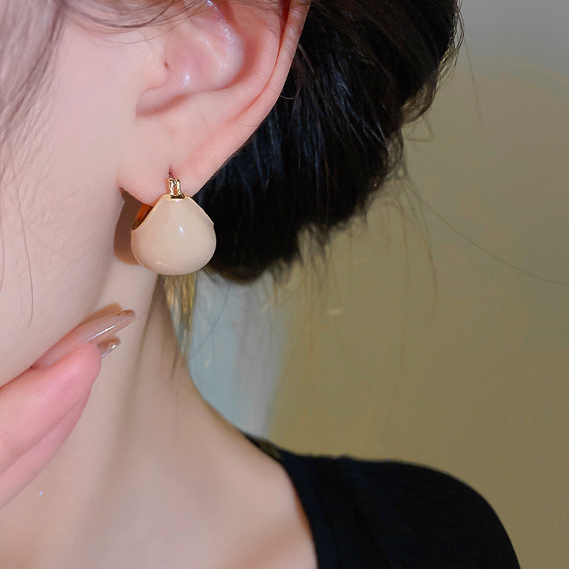 Vintage Dripping Bean Ear Clips Earrings Cn0012