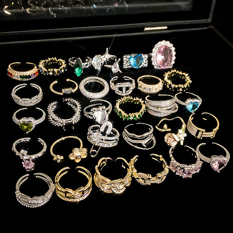 Emerald Zircon Stitching Ring Cn0015