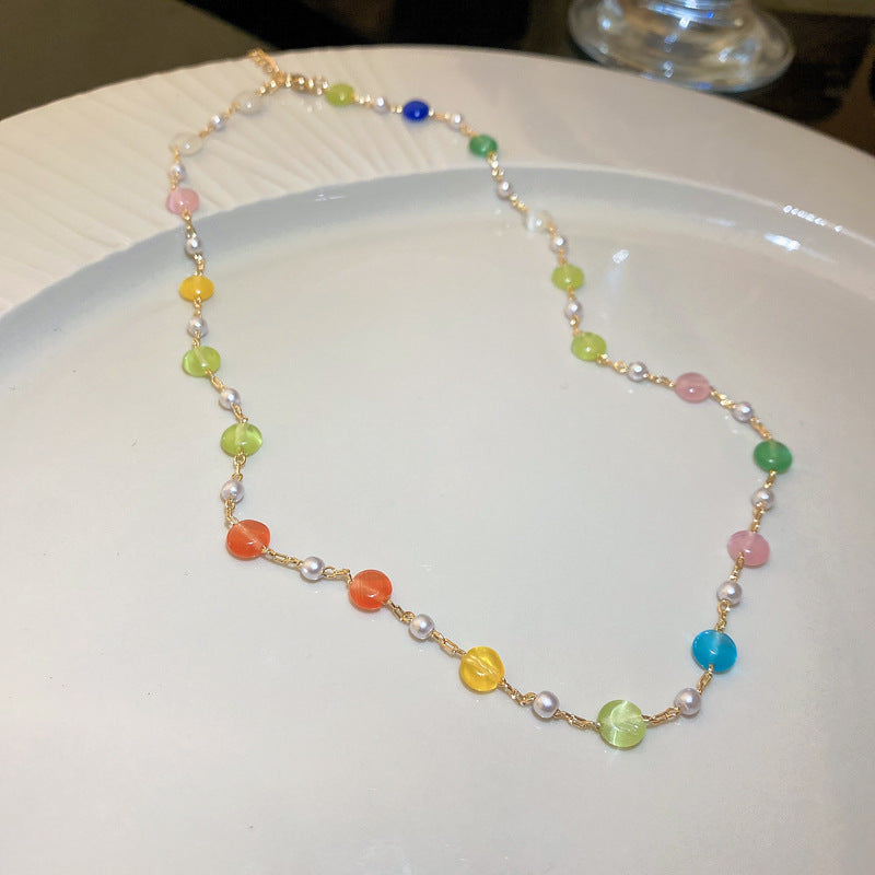 Heart Geometric Necklace Cn0039