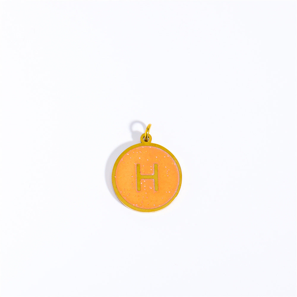 Candy Color 26 Letter Necklace Accessory Pendant Cn0062