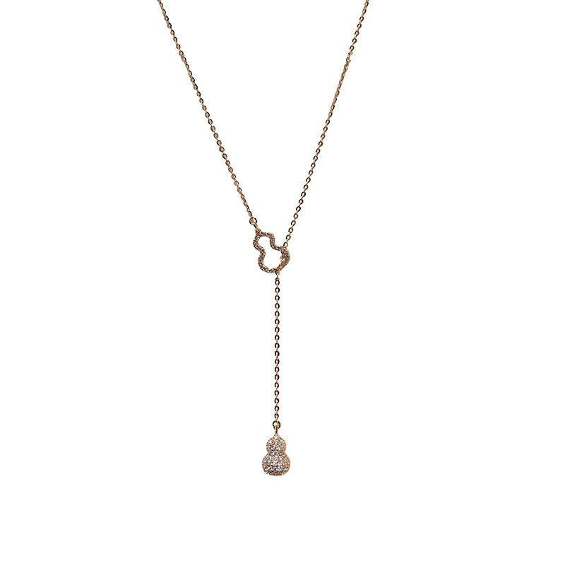 মহিলাদের জন্য কুলুঙ্গি ডিজাইন মাইক্রো-ইনলেইড লাউ নেকলেস সহজ