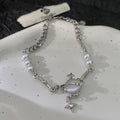 Beaded Stitching Semicircle Opal Bracelet Cn0078