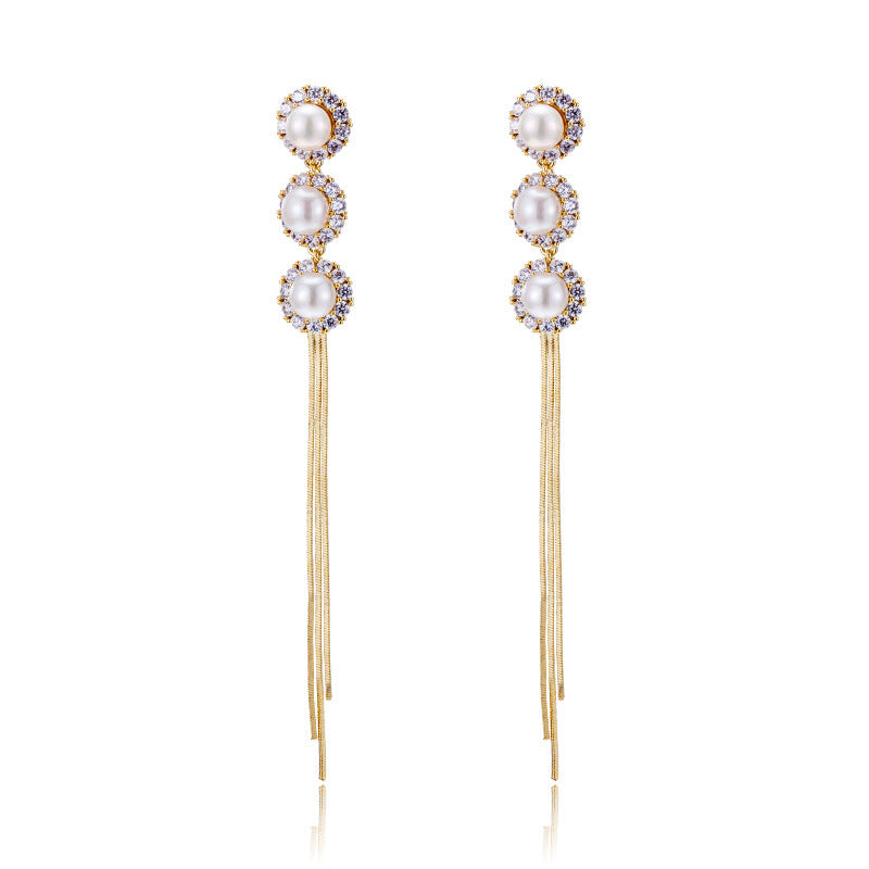 चमकदार पातळ कानातले स्वभाव चांदीच्या कानातले स्त्री कानातले लांब कानातले रेषा