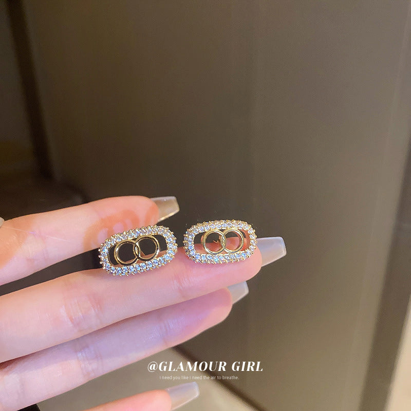 Letter Love Heart Bow Tie Earrings Cn0068