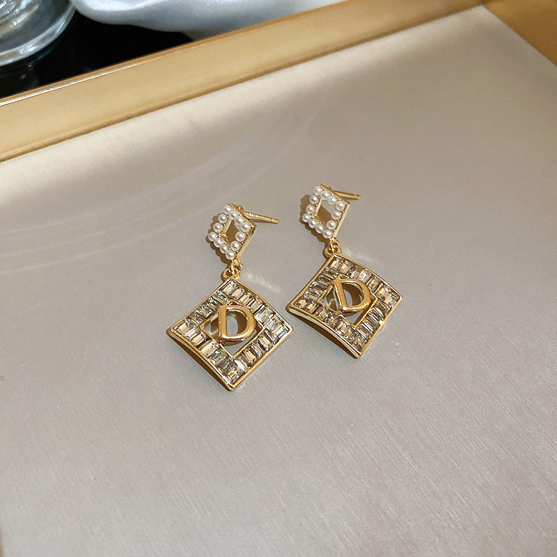 Letter Love Heart Bow Tie Earrings Cn0068