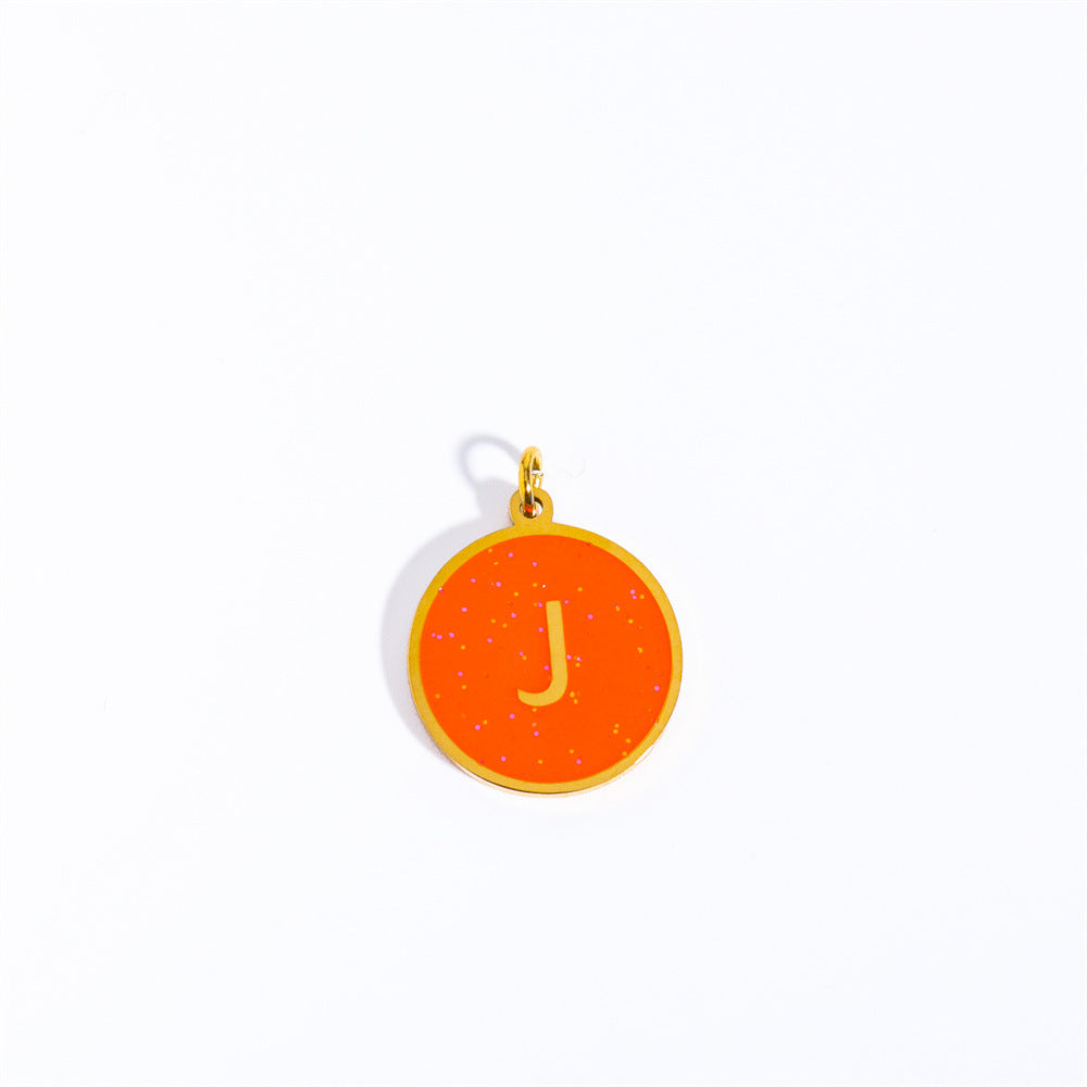 Candy Color 26 Letter Necklace Accessory Pendant Cn0062