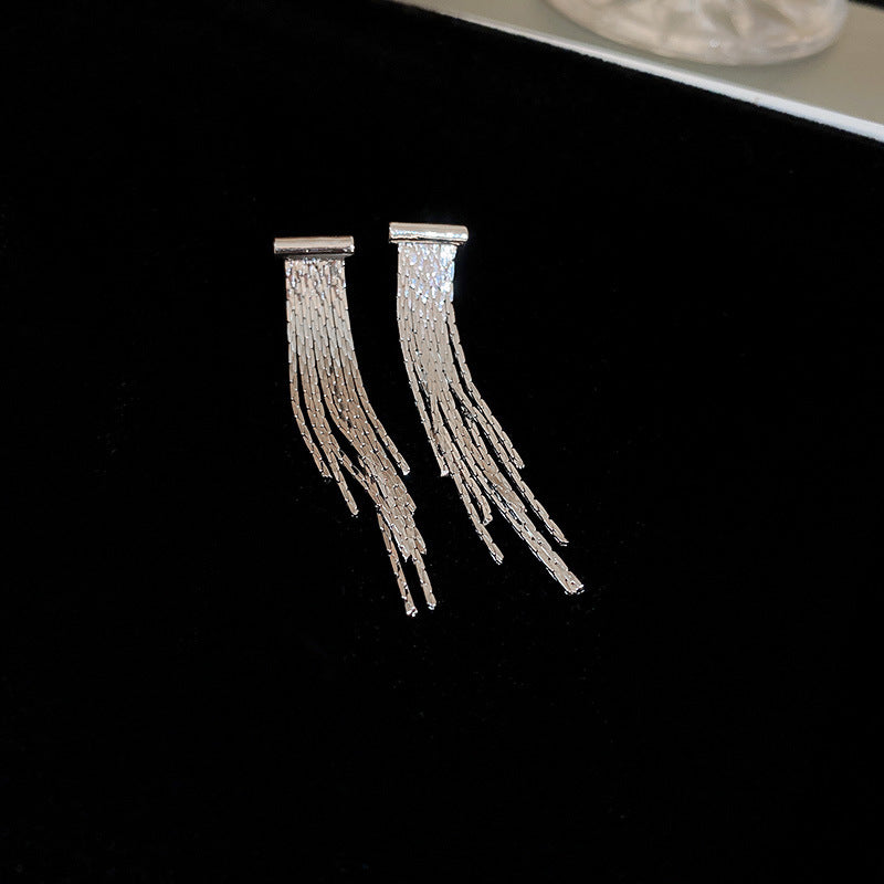 Diamond Jellyfish Semicircle Tassel Earrings