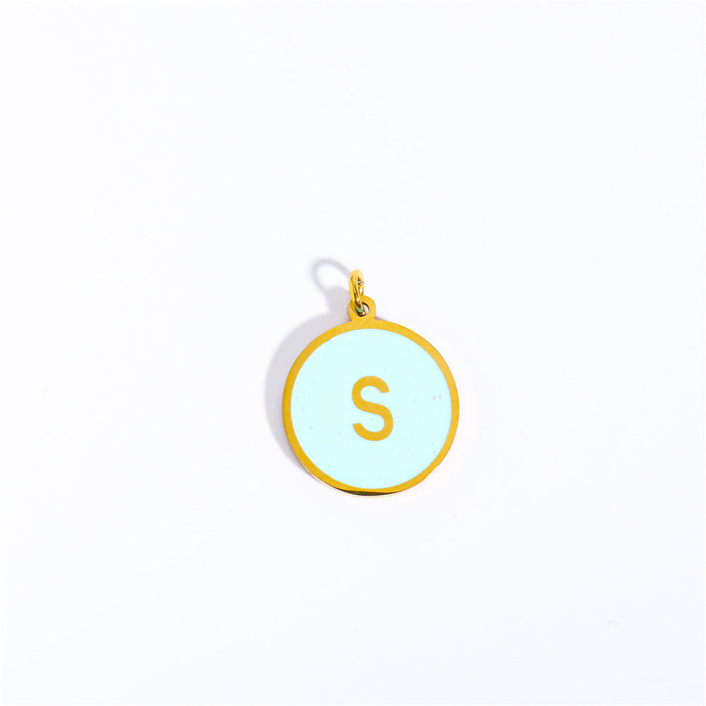 Candy Color 26 Letter Necklace Accessory Pendant Cn0062