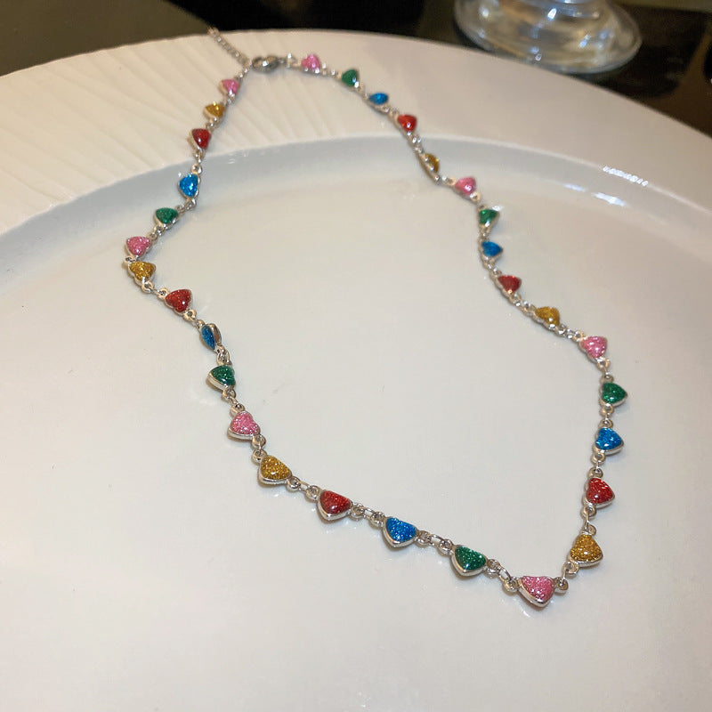 Heart Geometric Necklace Cn0039