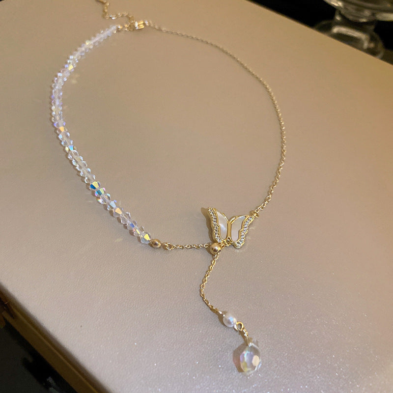 Diamond Flower Crystal Necklace Cn0023