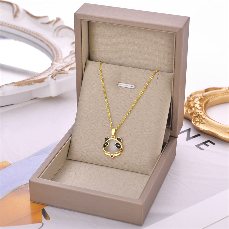 اوپل لیزر پانڈا لاکٹ ٹائٹینیم اسٹیل کا ہار