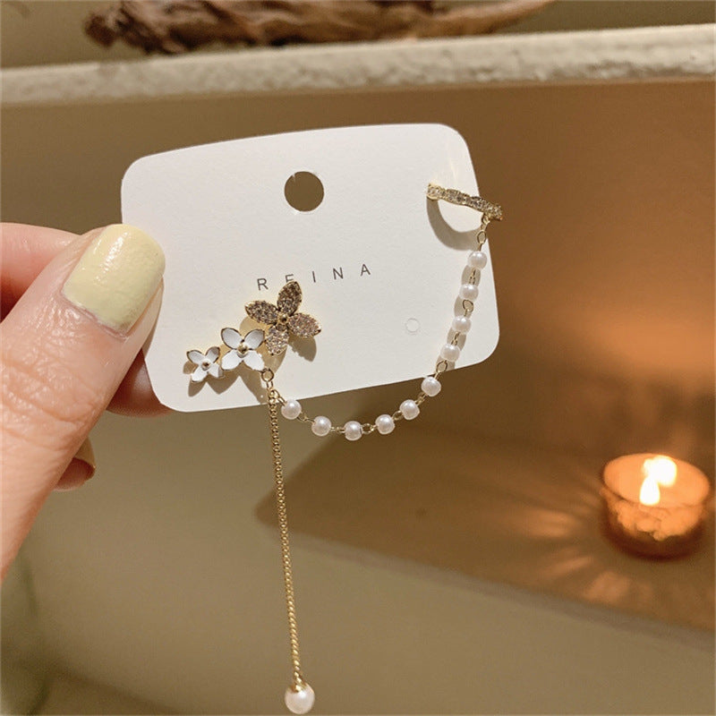 آویز گوش یکپارچه پروانه گل فرانسوی جدید