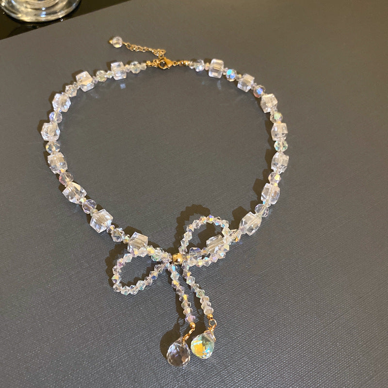 Diamond Flower Crystal Necklace Cn0023