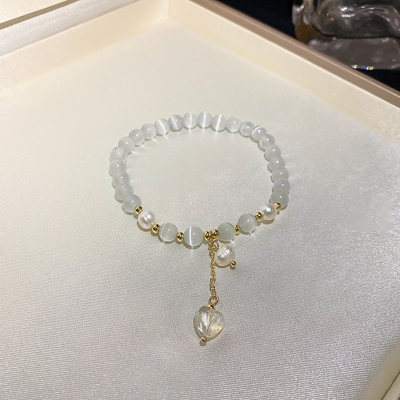 Real Gold Electroplated Zircon Opal Bracelet Cn0028