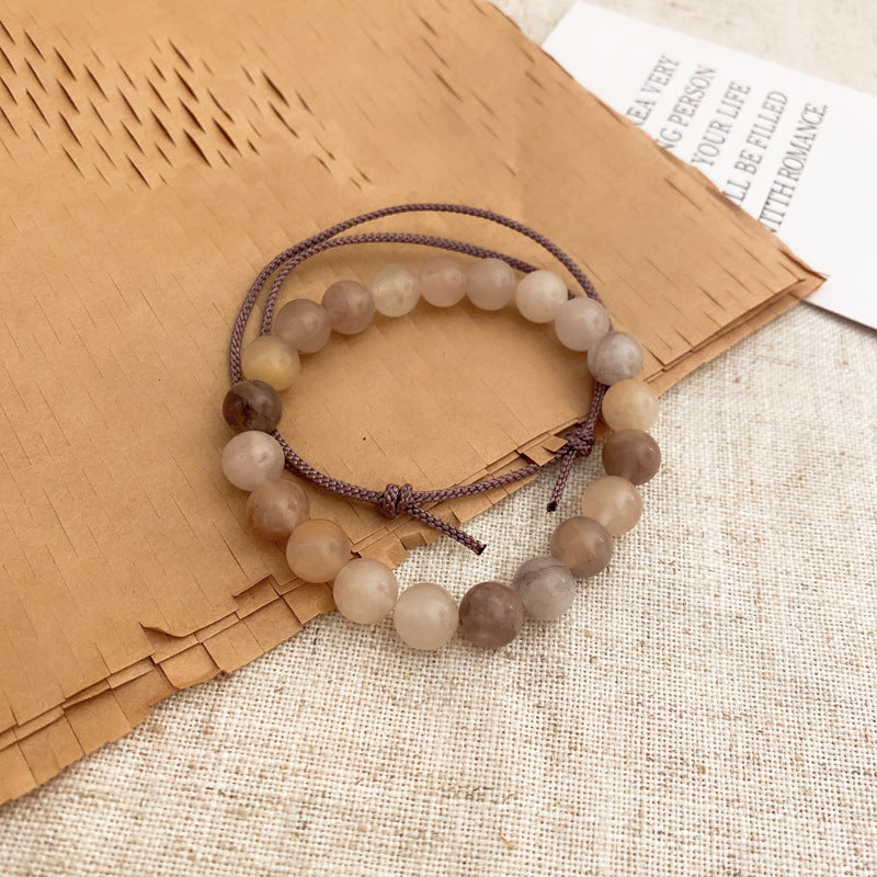 Round Beads Jade Elastic String Bracelet Cn0054