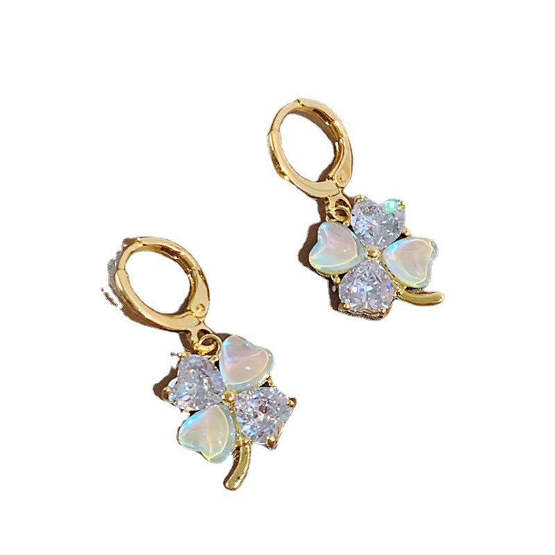 گیره گوشواره زیرکون لیزری رنگارنگ شیرین عشق قلب گل گوشواره گوشواره شبدری