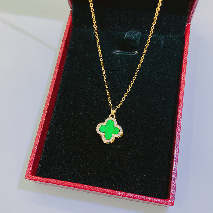Four-Leaf Clover Necklace Female Temperament Clavicle Chain