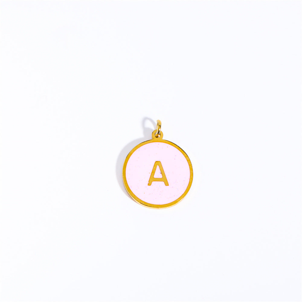 Candy Color 26 Letter Necklace Accessory Pendant Cn0062