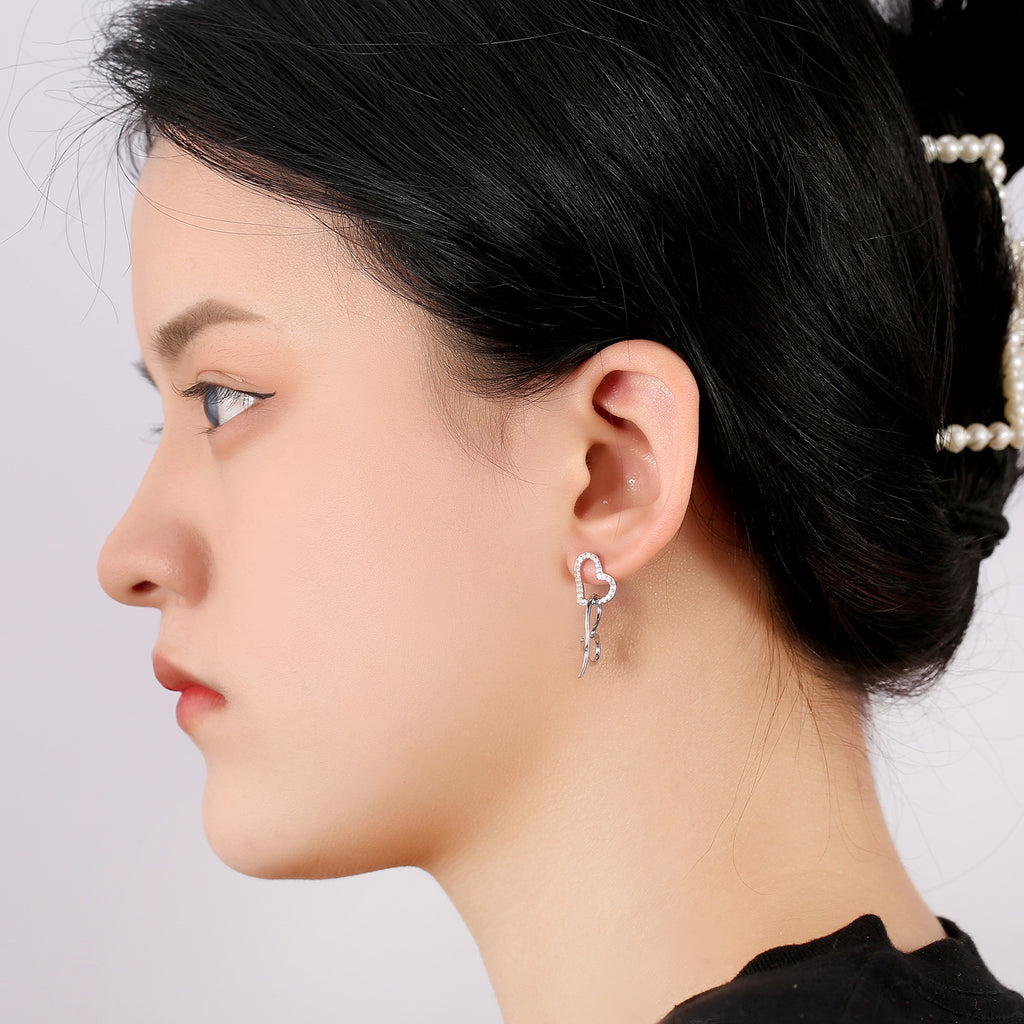 گوشواره زیرکون Loving Heart