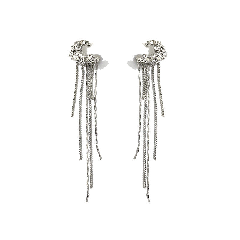 Moon Fall Star River Super Flash Zircon Ear Clip