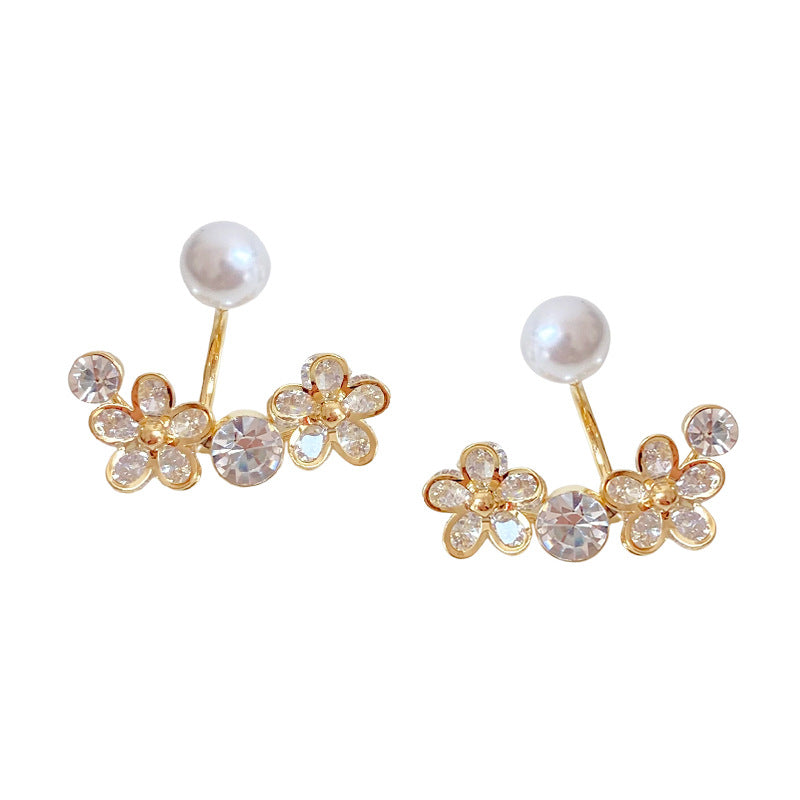 Korean Special-Interest Design Flower Female Stud Earrings Graceful Earrings