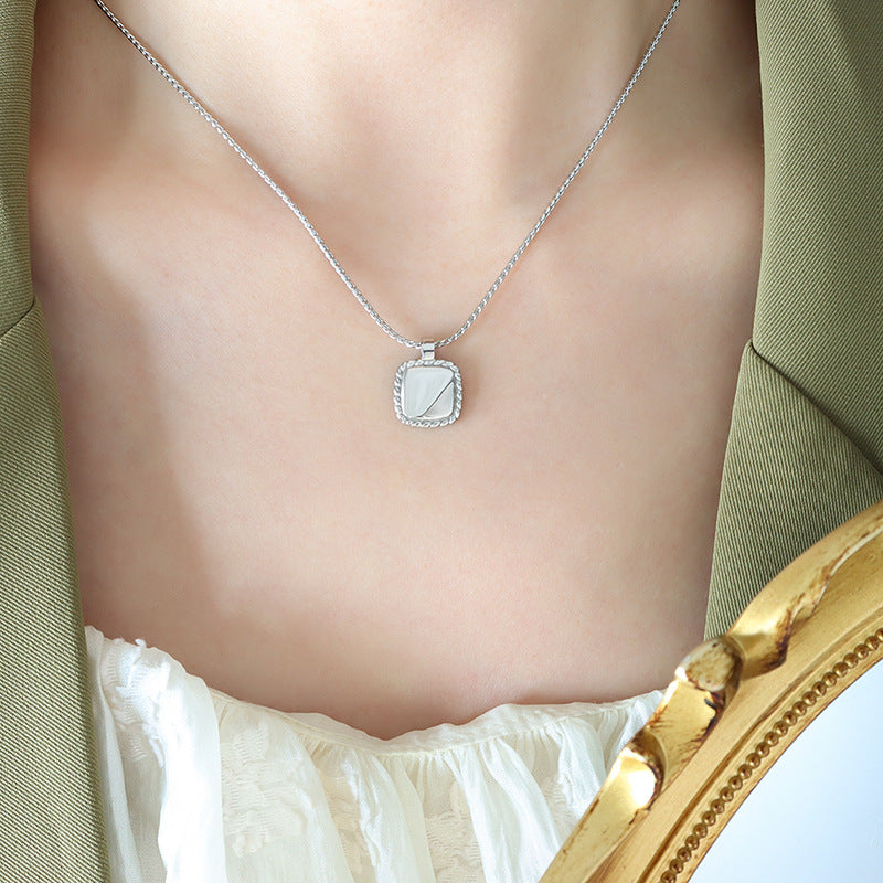 Geometric Square Thread Necklace Cn0268