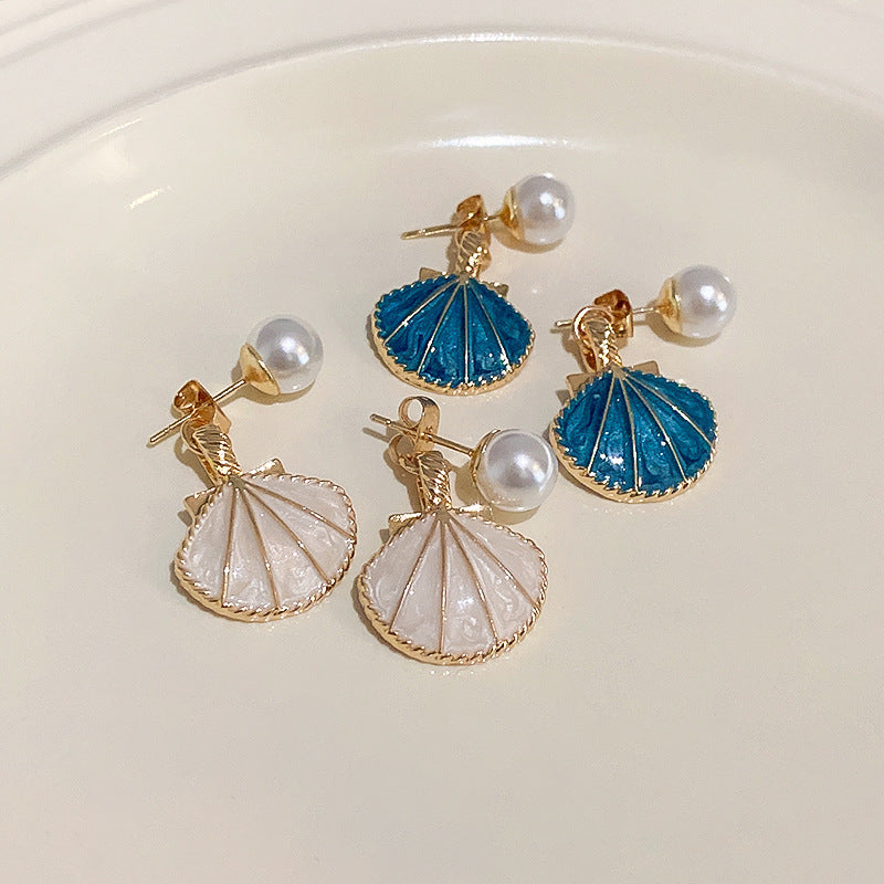 Silver Needle Shell Eardrops Cn0026