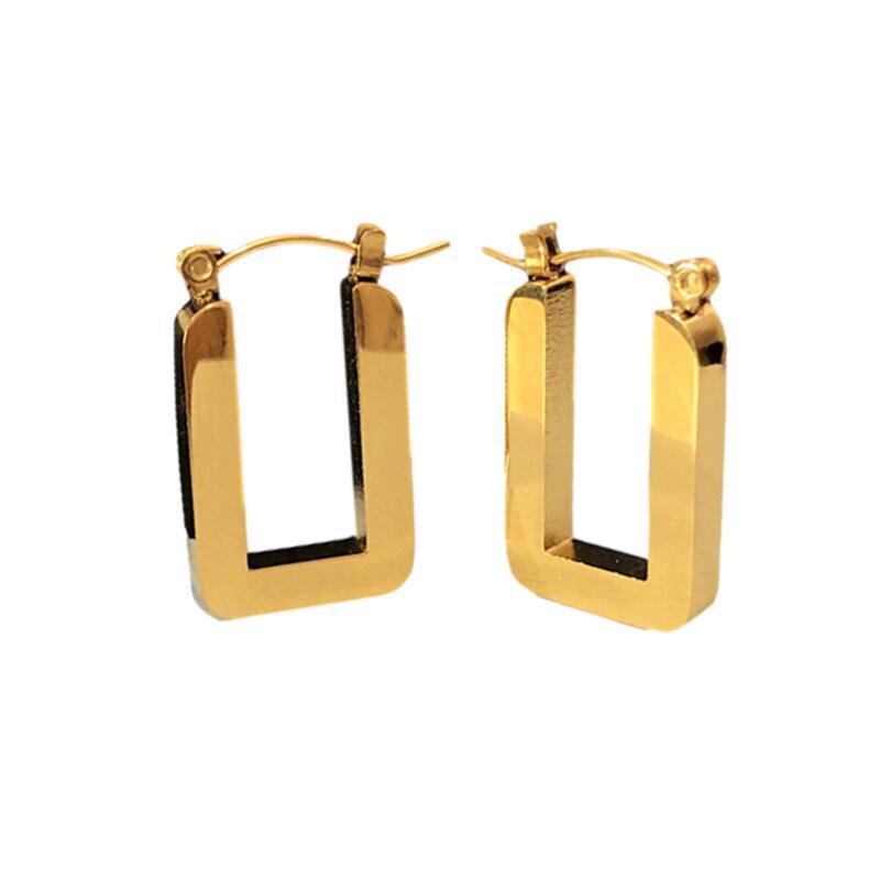 Geometry Rectangle Ear Clip Earrings Cn0269