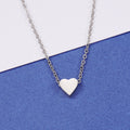 Perforated heart-shaped clavicle chain necklace cn0267