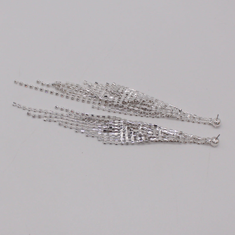 گوشواره بدلیجات نامنظم گوشواره منگوله بلند مدل ساده