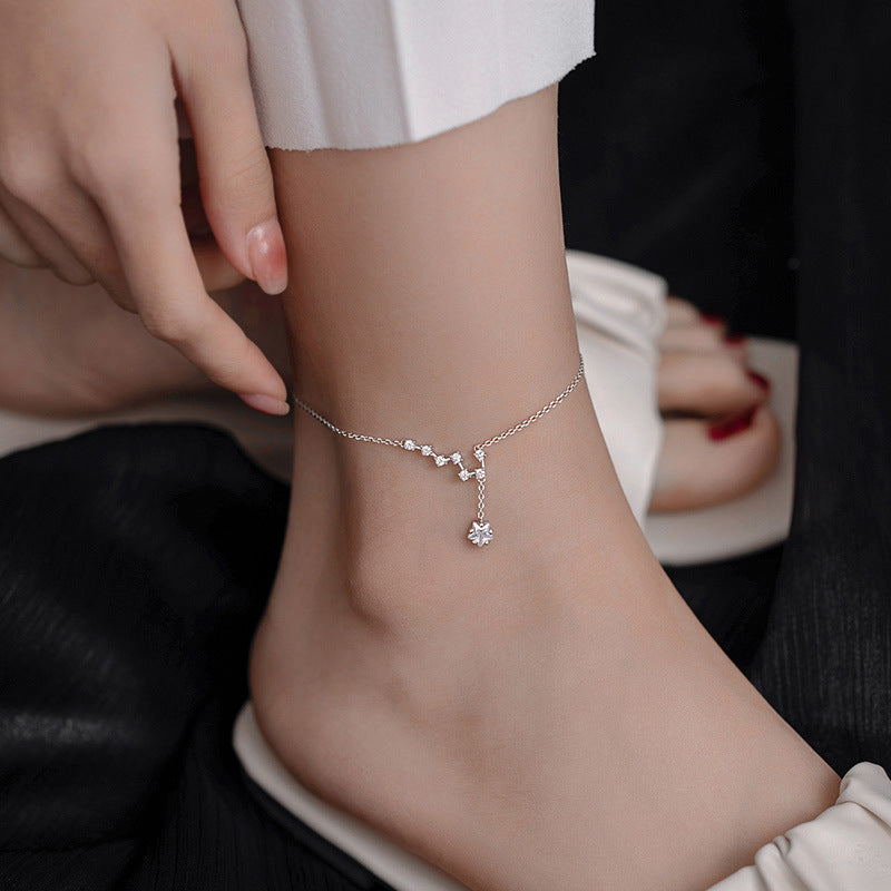 S925 Sterling Silver Big Dipper Anklet Cn0084