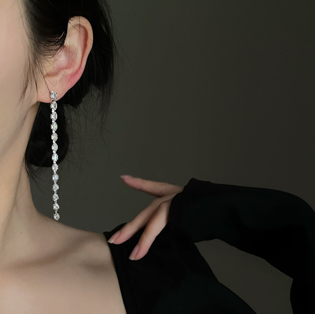 گیره گوش کویل پشه منگوله بلند بدون گوش سوراخ گوشواره زنانه