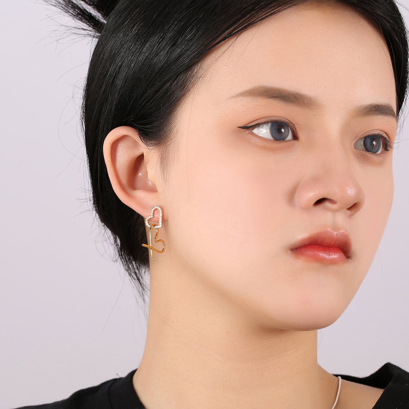 گوشواره زیرکون Loving Heart