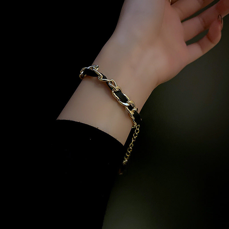 Fashion Simple Leather Chain Bracelet