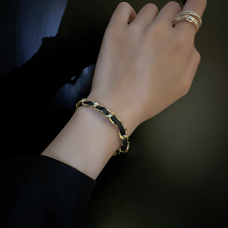 Fashion Simple Leather Chain Bracelet