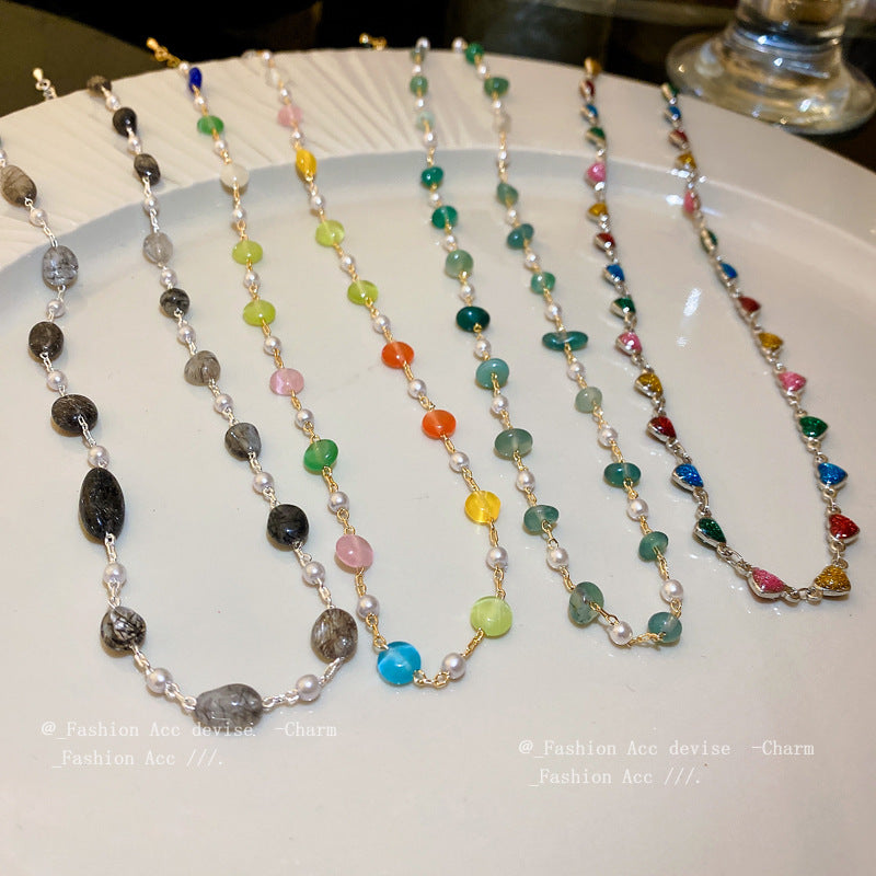 Heart Geometric Necklace Cn0039