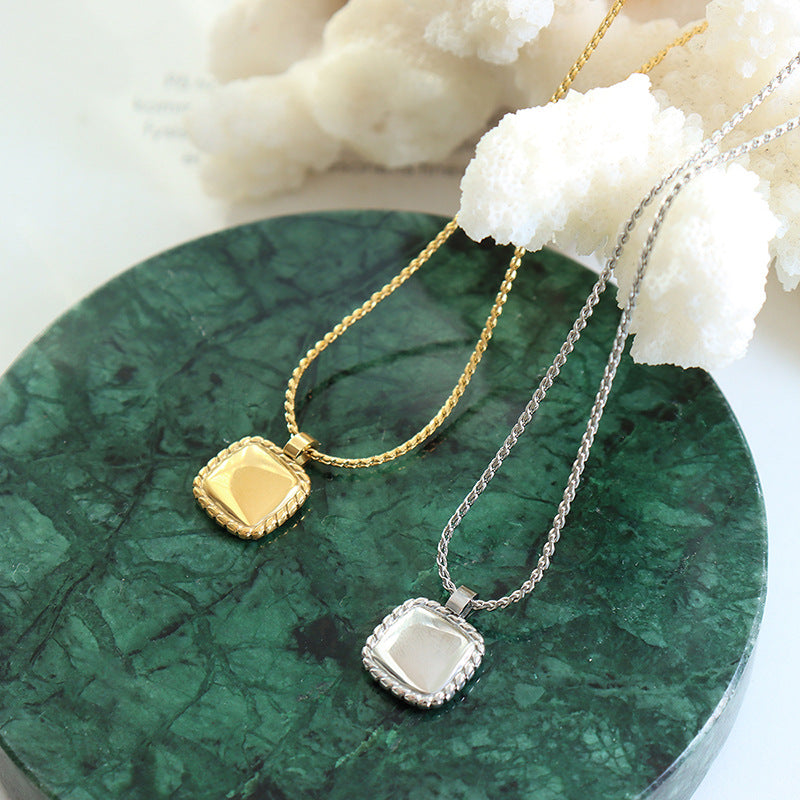 Geometric Square Thread Necklace Cn0268