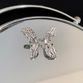 Pleated Diamond Butterfly Non-Piercing Ear Clip Cn0030