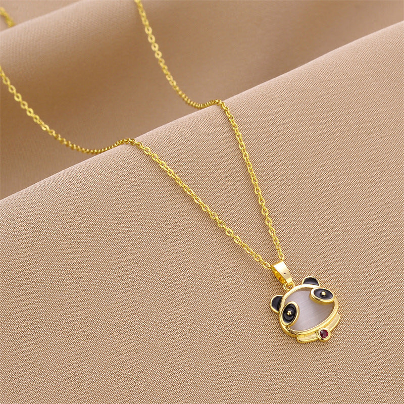 اوپل لیزر پانڈا لاکٹ ٹائٹینیم اسٹیل کا ہار